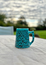Load image into Gallery viewer, Turquoise Moroccan hand made ceramic tankard