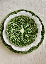 Load image into Gallery viewer, White cabbage ware plate by Bordallo Pinheiro, Portugal
