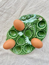 Load image into Gallery viewer, Vintage green dragon egg tray / canapés dish