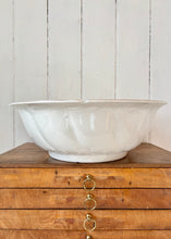 Load image into Gallery viewer, Large antique washstand bowl in white