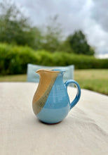 Load image into Gallery viewer, Barbados blue and neutral studio pottery jug