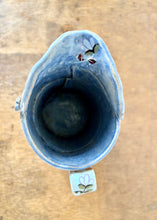 Load image into Gallery viewer, Studio pottery blue floral jug