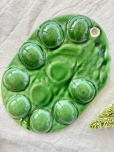 Load image into Gallery viewer, Vintage green dragon egg tray / canapés dish