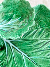Load image into Gallery viewer, Bordallo Pinheiro cabbage ware bowl with integral mini dish