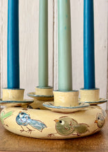 Load image into Gallery viewer, Unique studio pottery candle holder with birds