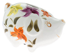 Load image into Gallery viewer, Pretty hand painted floral piggy bank by Arthur Wood