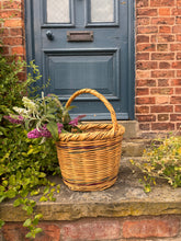 Load image into Gallery viewer, A large rustic woven basket in the style of the Birkin Basket