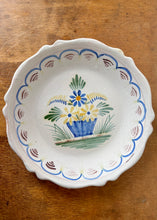 Load image into Gallery viewer, Hand-painted white glazed French floral plate
