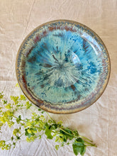 Load image into Gallery viewer, Blue glazed studio pottery bowl