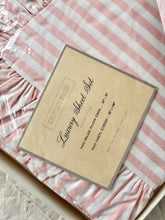 Load image into Gallery viewer, A box-fresh set of Duro pink and white candy striped sheets and pillow cases