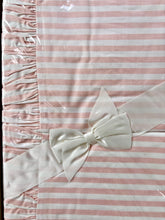 Load image into Gallery viewer, A box-fresh set of Duro pink and white candy striped sheets and pillow cases