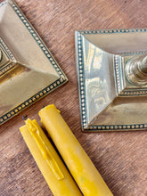Load image into Gallery viewer, Antique brass Georgian pair of candlesticks