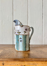 Load image into Gallery viewer, Studio pottery blue floral jug