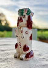 Load image into Gallery viewer, Red and white Staffordshire Dog jug