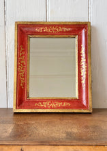Load image into Gallery viewer, Framed Florentine mirror with gold leaf hand painted border