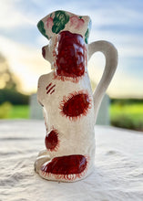 Load image into Gallery viewer, Red and white Staffordshire Dog jug