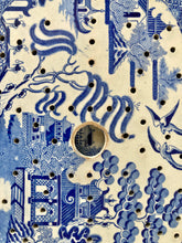 Load image into Gallery viewer, Rare antique Staffordshire Willow Pattern meat platter complete with drainer dish
