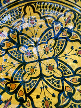 Load image into Gallery viewer, Vintage Safi hand painted Morrocan bowl or dish in saffron