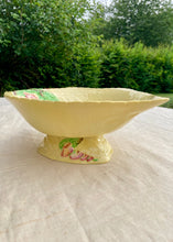 Load image into Gallery viewer, Carlton Ware hand painted foxglove, pale lemon footed pedestal bowl