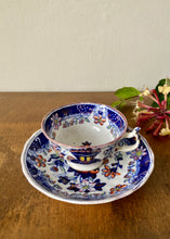 Load image into Gallery viewer, Rare antique Cooke and Huley Imari "Alma" Japan porcelain teacup and saucer