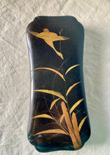 Load image into Gallery viewer, Black box with gilt oriental-inspired decoration