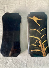 Load image into Gallery viewer, Black box with gilt oriental-inspired decoration