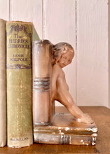 Load image into Gallery viewer, A rare pair of antique bronzed plaster bookends