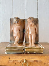Load image into Gallery viewer, A rare pair of antique bronzed plaster bookends