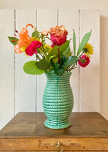 Load image into Gallery viewer, Large Govancroft two-handled green rope jug