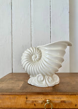 Load image into Gallery viewer, Beswick Nautilus Shell Art Deco creamy white vase