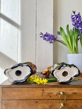 Load image into Gallery viewer, A pair of French-style majolica cockerels