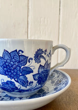 Load image into Gallery viewer, Large 'Blue Butterfly' cup and saucer by Adams