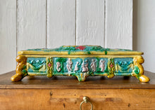 Load image into Gallery viewer, Large decorative ceramic lidded box on lion's feet