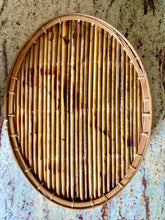 Load image into Gallery viewer, A beautiful, structured bamboo, cane and woven grass tray