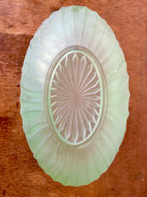 Load image into Gallery viewer, Tulip design Bagley frosted green glass mantle vase