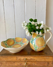 Load image into Gallery viewer, Large hand painted 'oranges' bowl and jug