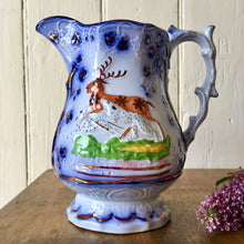 Load image into Gallery viewer, Victorian Sunderland Pottery Flo Blue Antique 'Epsom Cup' Jug