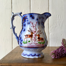 Load image into Gallery viewer, Victorian Sunderland Pottery Flo Blue Antique 'Epsom Cup' Jug