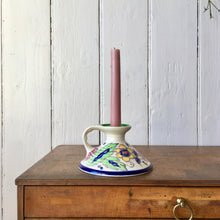 Load image into Gallery viewer, A pretty floral Solian Ware ceramic candle holder