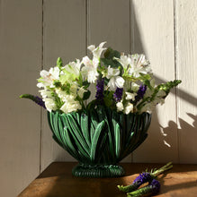 Load image into Gallery viewer, Green leaf Hyacinth Sylvac mantle vase