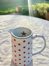 Load image into Gallery viewer, Red stars on white jug
