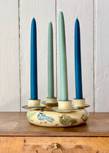 Load image into Gallery viewer, Unique studio pottery candle holder with birds
