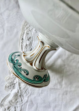 Load image into Gallery viewer, Pedestal dish with floral design and acanthus leaf border
