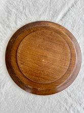 Load image into Gallery viewer, Hand turned and carved wooden decorative plate
