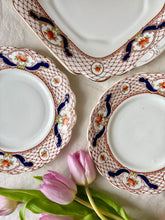 Load image into Gallery viewer, A square cake serving plate and set of 7 matching small plates
