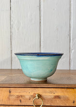 Load image into Gallery viewer, Studio pottery blue and turquoise bowl
