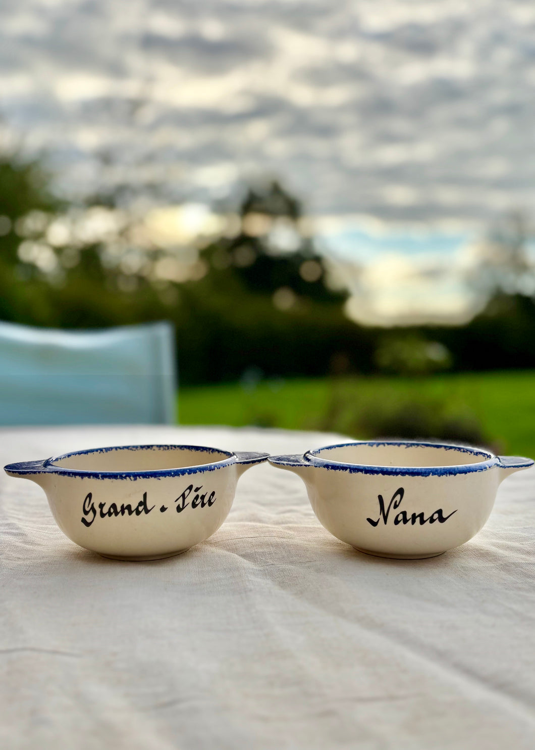 Hand painted French bowl from Brittany 'Grand-Pere'
