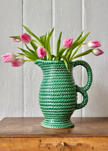 Load image into Gallery viewer, Large Govancroft two-handled green rope jug
