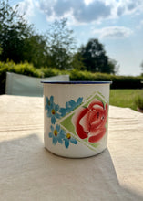 Load image into Gallery viewer, Giant floral enamel mug
