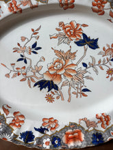 Load image into Gallery viewer, Antique floral platter or sharing dish in autumnal tones
